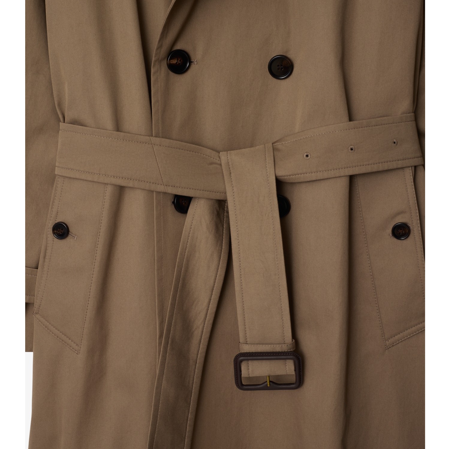 Trench long en gabardine