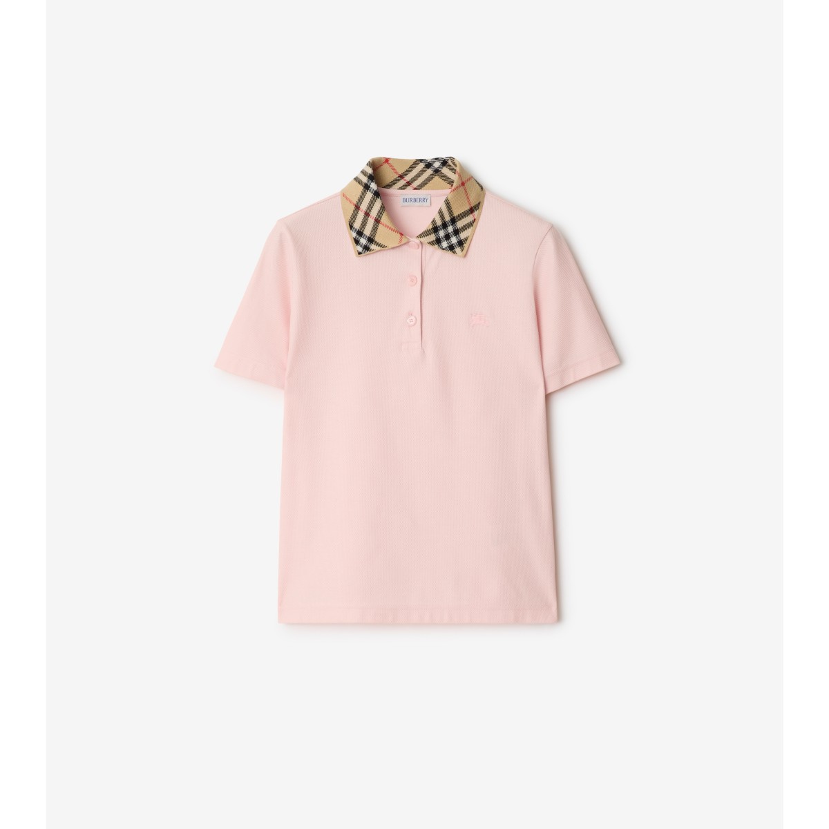  Check Collar Cotton Polo Shirt
