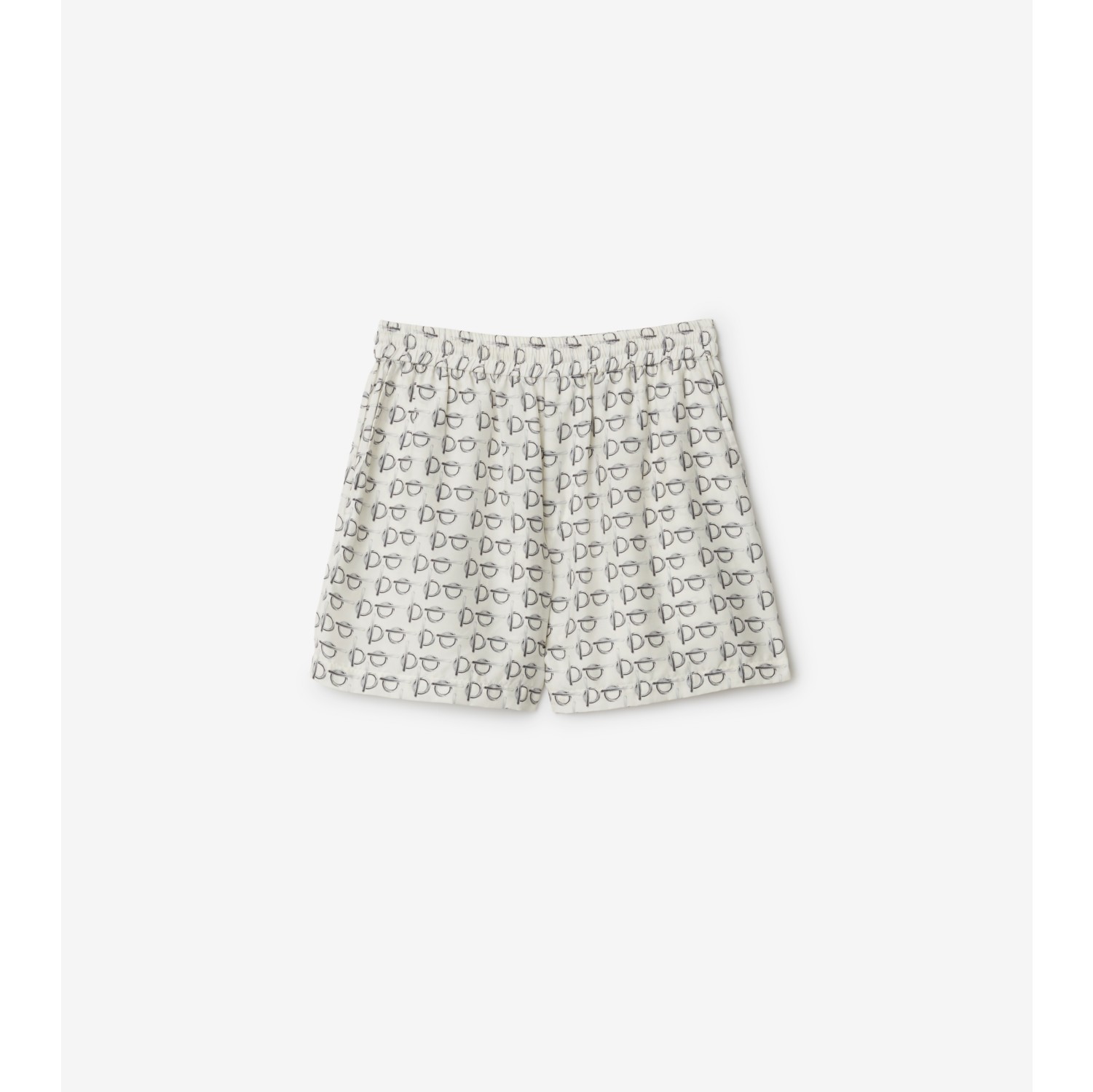 Short en soie à motif b