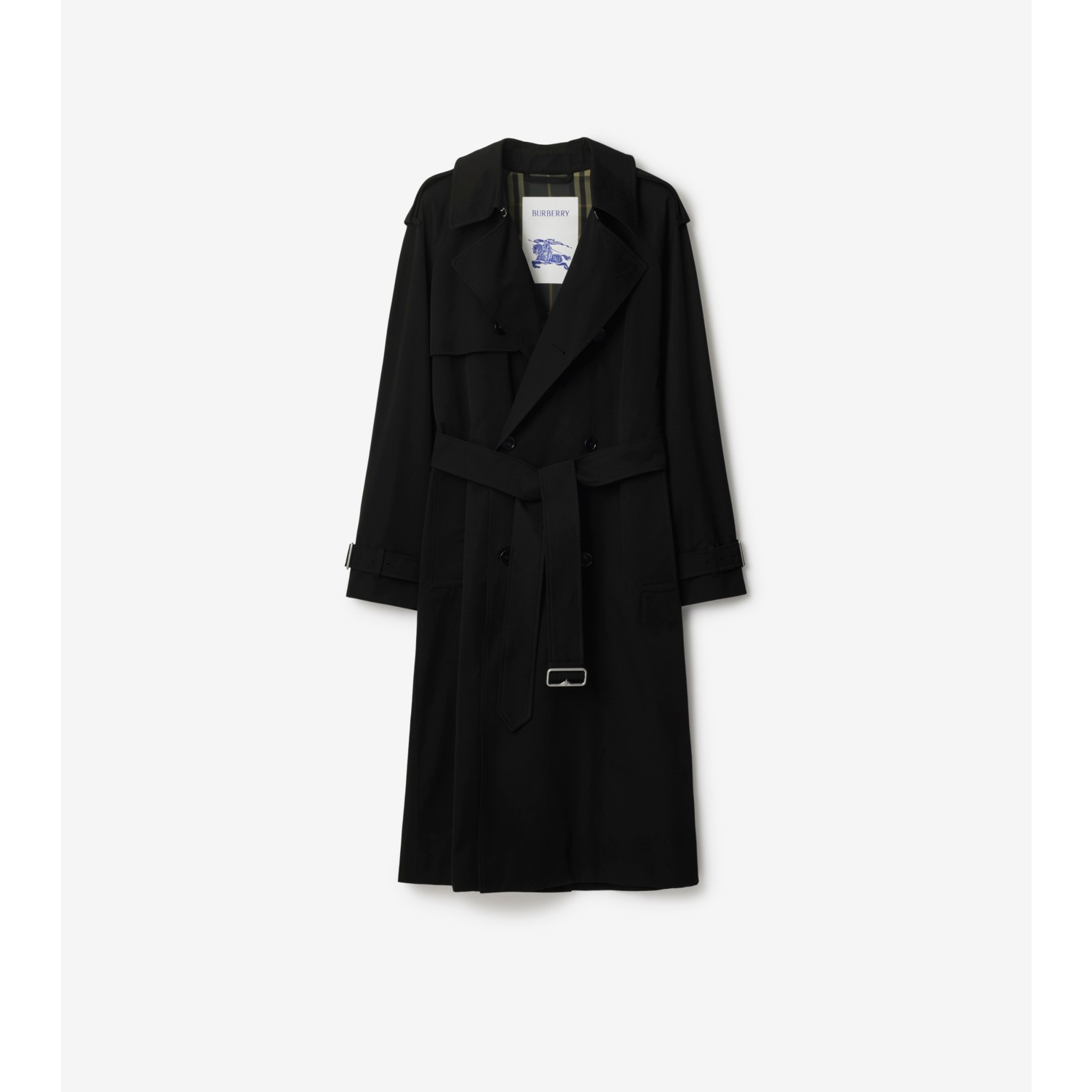 Long Gabardine Trench Coat