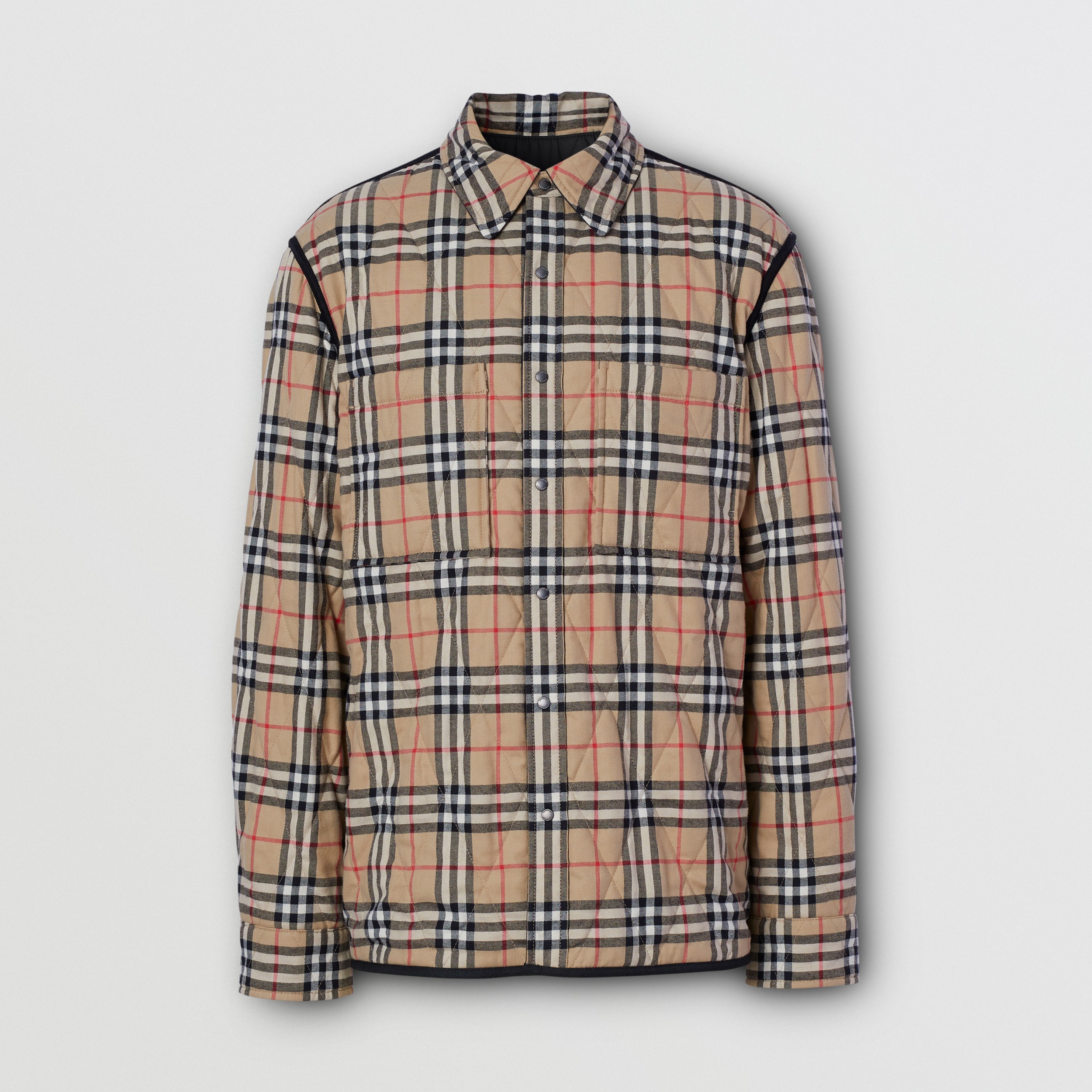 Reversible Quilted Vintage Check Cotton Overshirt - Men | Burberry ...