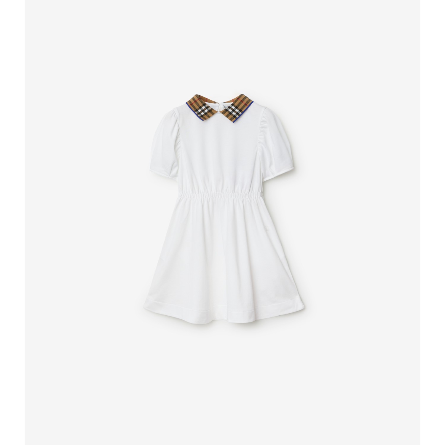 Check Collar Cotton Polo Shirt Dress