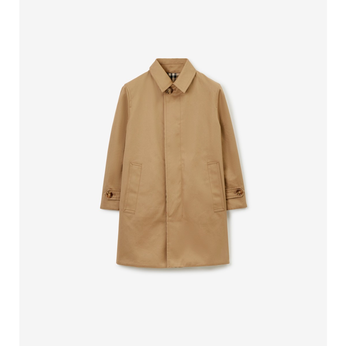  Check Reversible Gabardine Car Coat