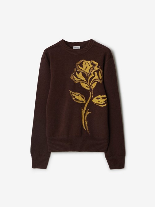 Burberry Rose Wool Blend Sweater In Treacle