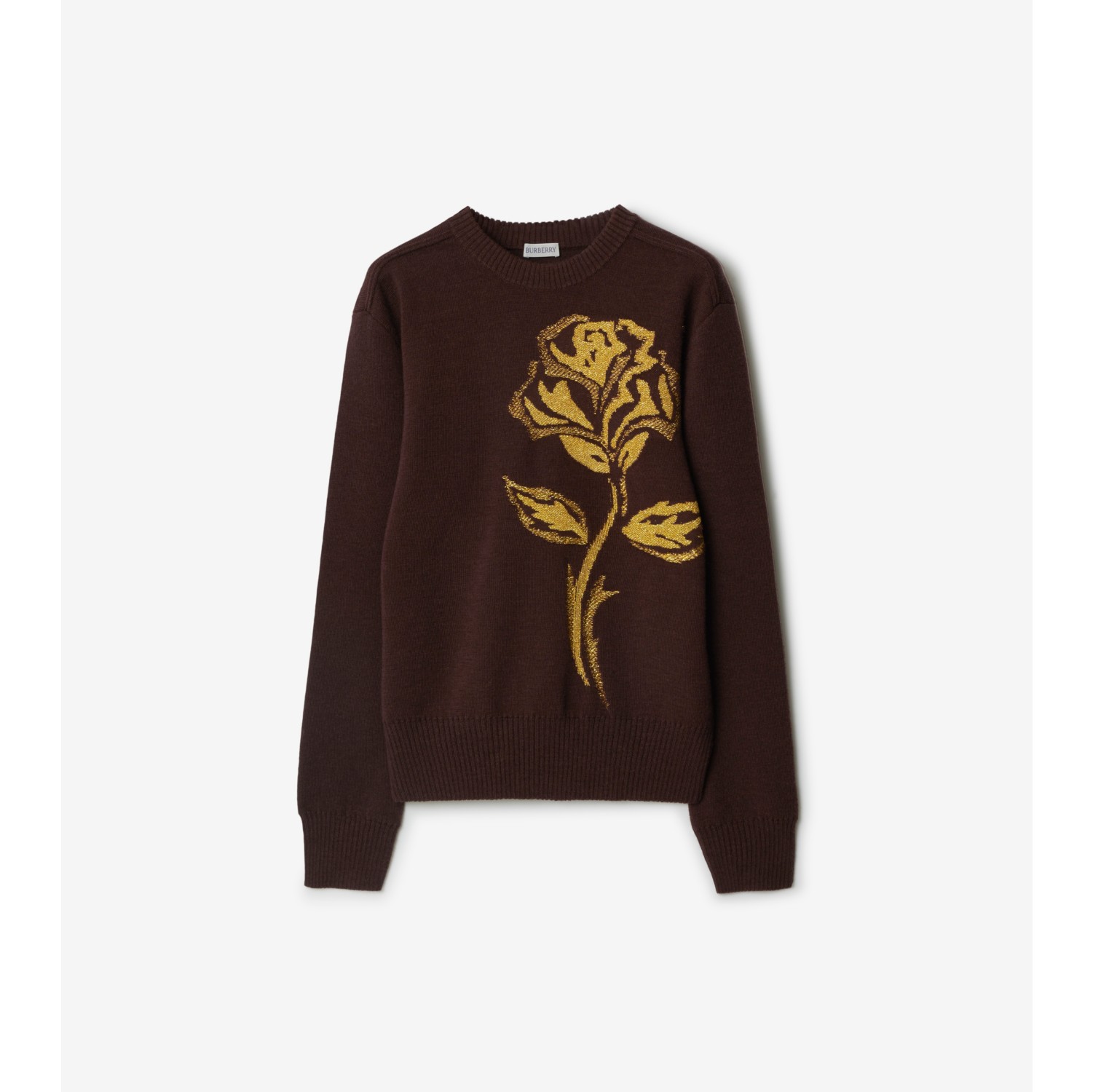 Rose Wool Blend Sweater in Treacle - Women, Technical | Burberry® Official