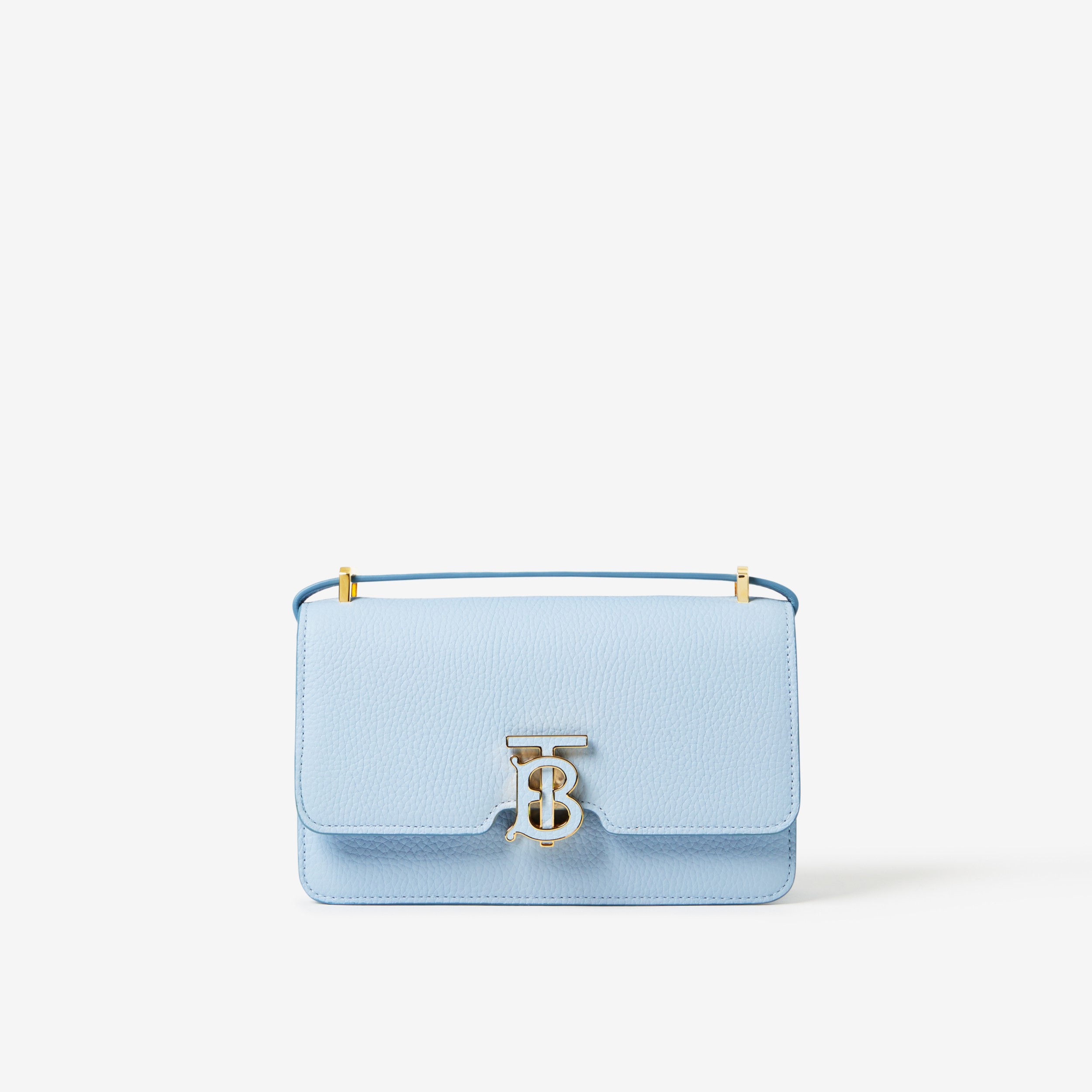 Grainy Leather Mini TB Bag in Pale Blue - Women | Burberry® Official