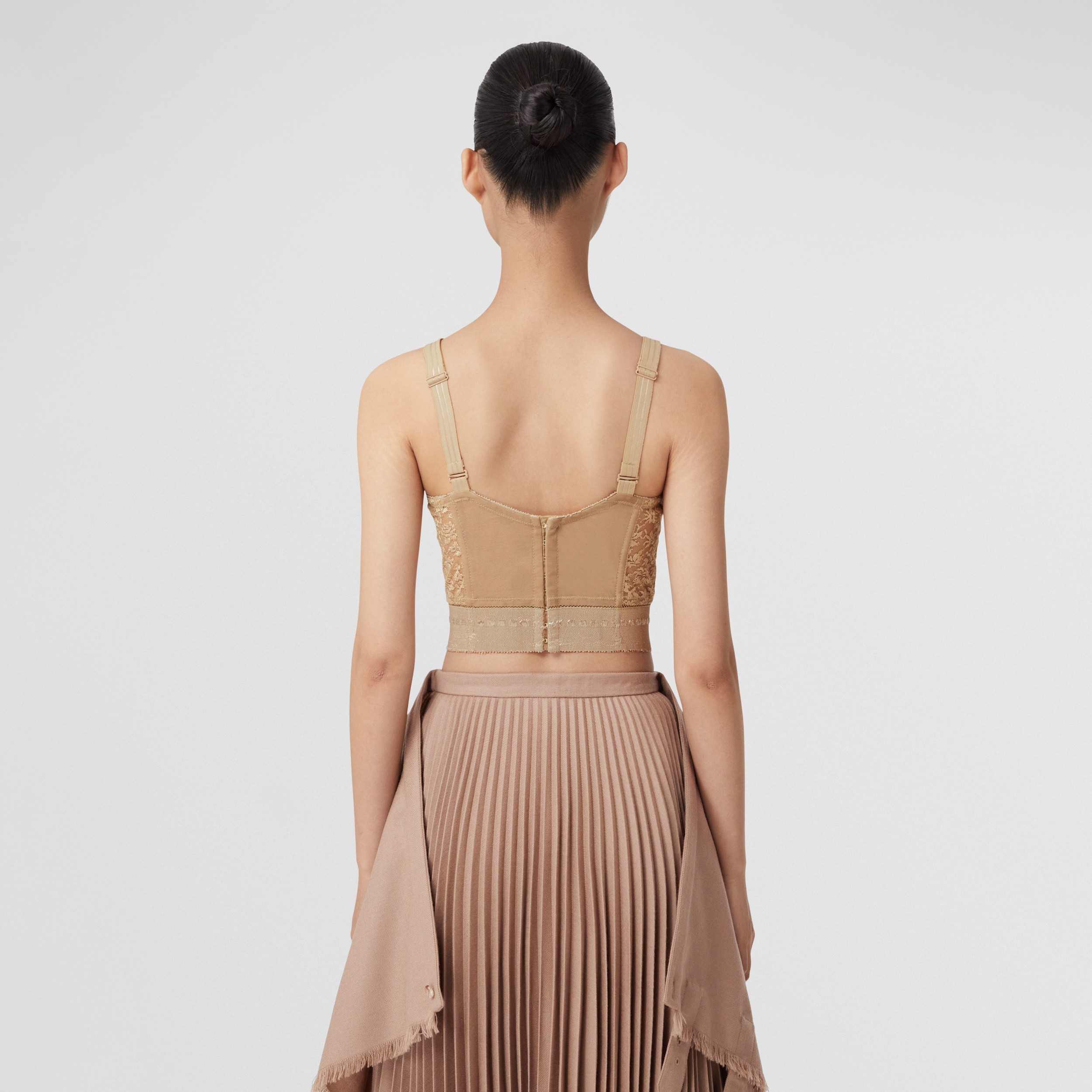 Haut corset en tulle stretch (Fauve Doux) - Femme | Site officiel Burberry® - 2