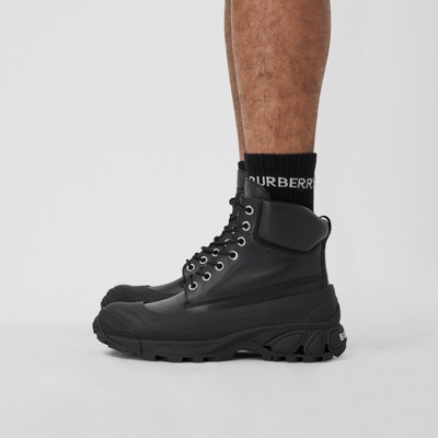 burberry boots mens black