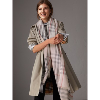 burberry silk and wool scarf