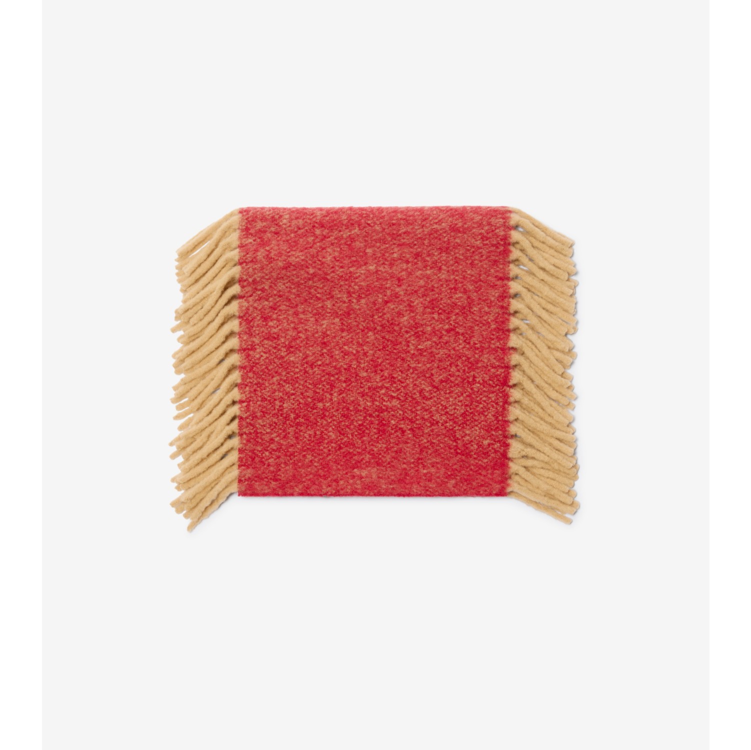 Alpaca Wool Blend Happy Scarf in Sand beige/post red | Burberry® Official