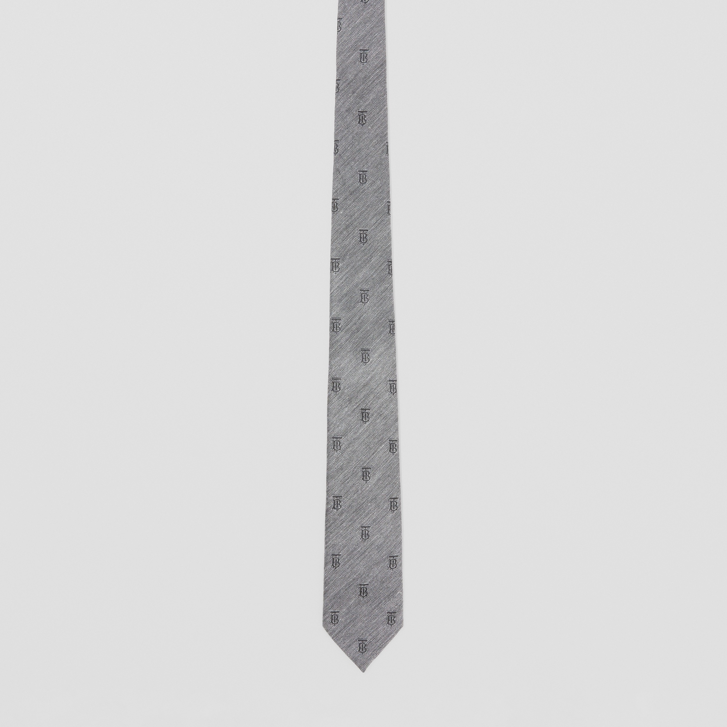 Classic Cut Monogram Wool Silk Jacquard Tie in Black - Men | Burberry® Official - 4