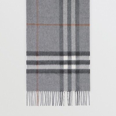 burberry cashmere scarf grey