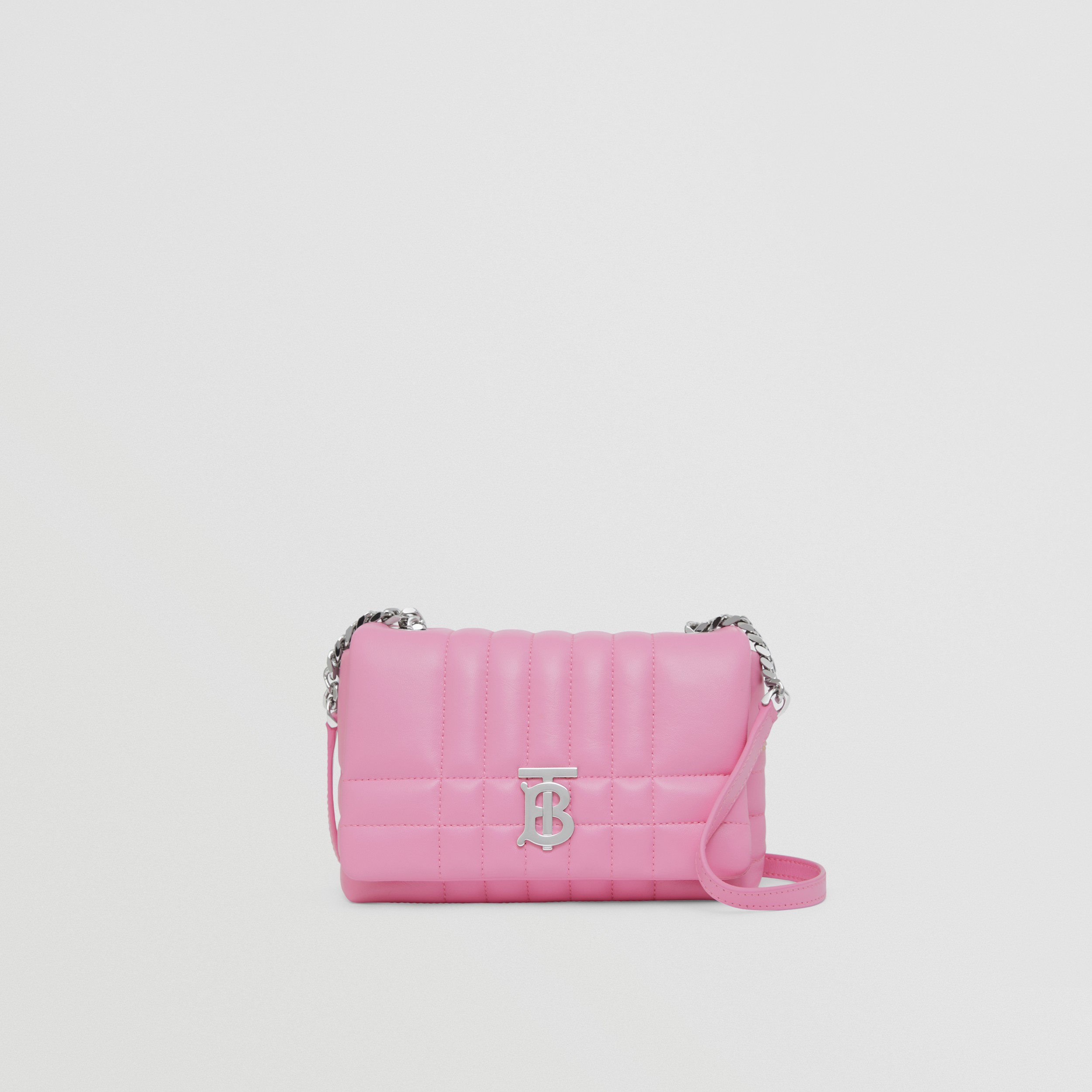Quilted Leather Mini Lola Satchel in Primrose Pink - Women | Burberry® Official - 1