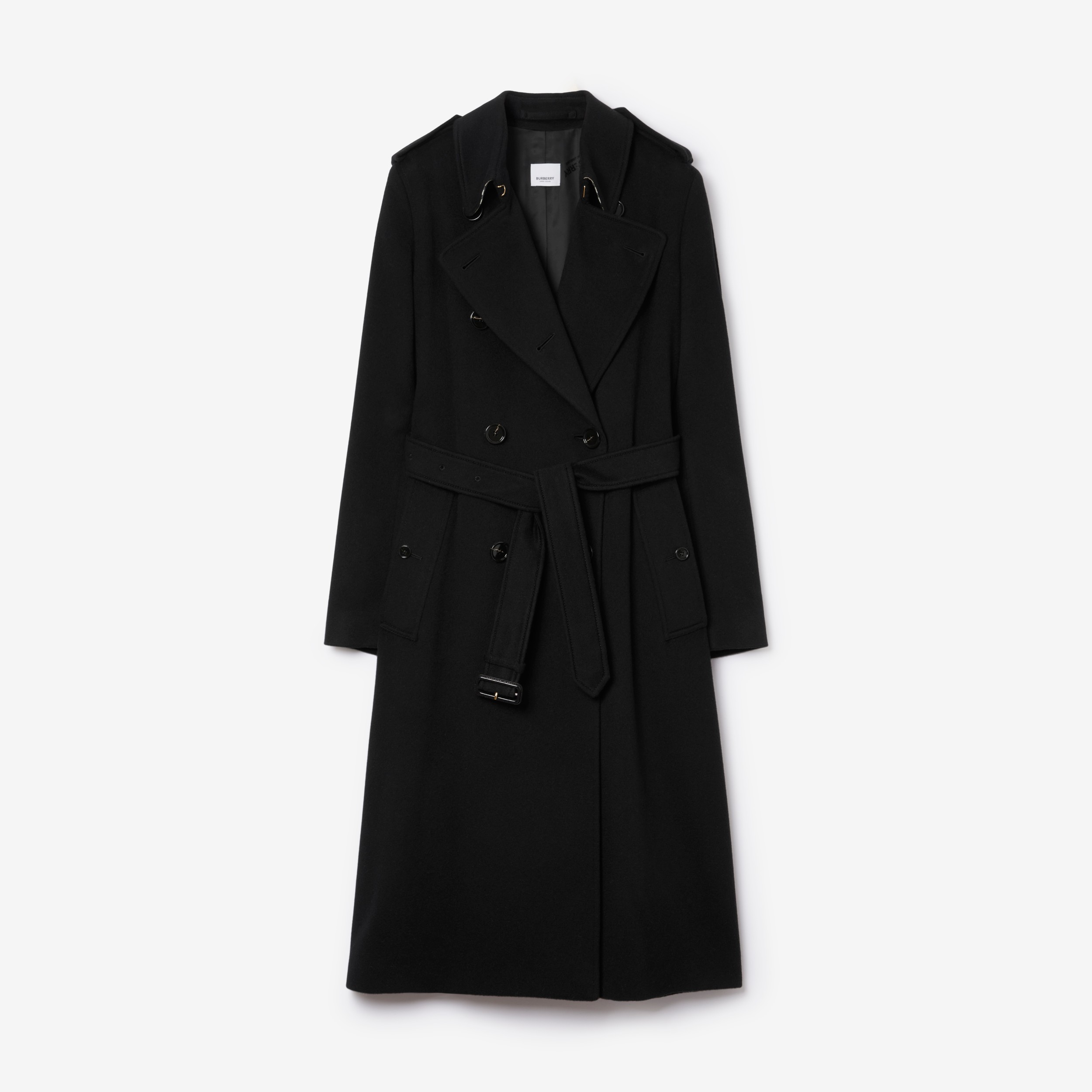 Cashmere Kensington Trench Coat in Black - Women | Burberry