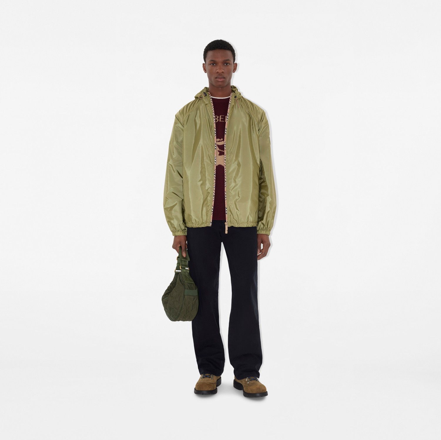 Nylon Jacket in Wreath - Men | Burberry® Official Nylon Jacket in Wreath - Men | Burberry® Official