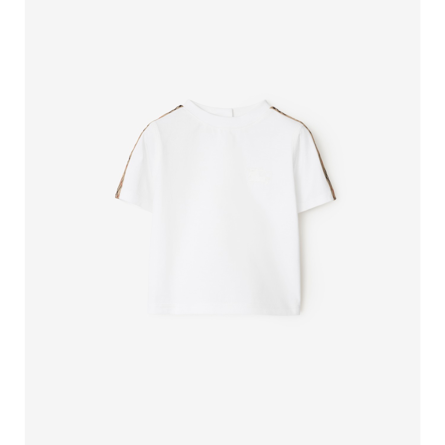 Check Trim Cotton T-shirt
