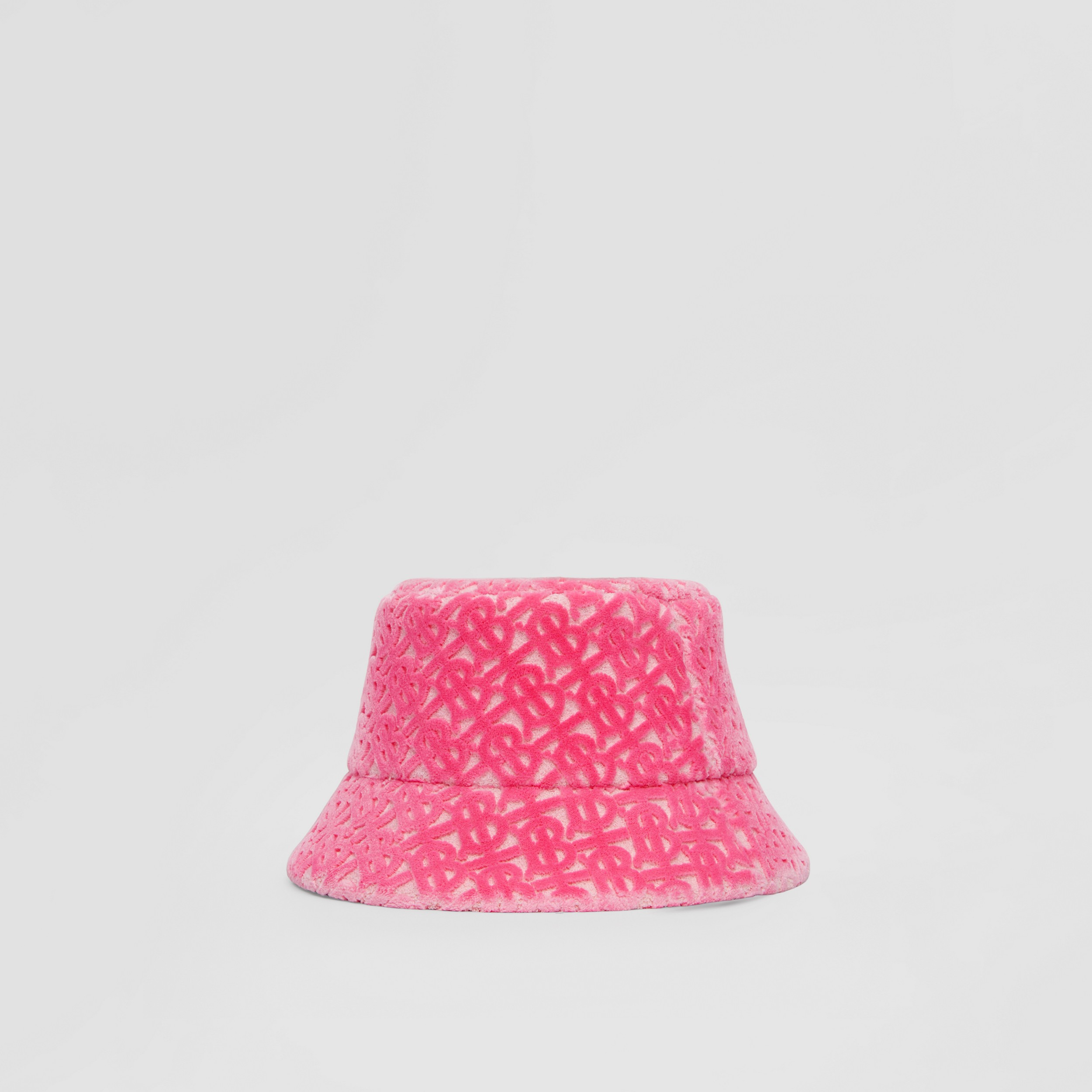 Monogram Motif Cotton Bucket Hat in Pink/lime | Burberry® Official - 3