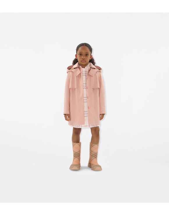 Cotton Hooded Trench Coat