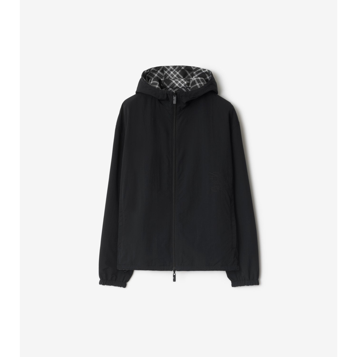 Reversible Check Hooded Jacket