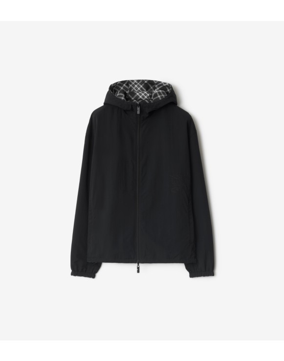 Reversible Check Hooded Jacket