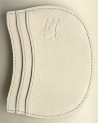 Image of The Rocking Horse Card Case in Colour Hunter, with EKD imprint on the Leather.