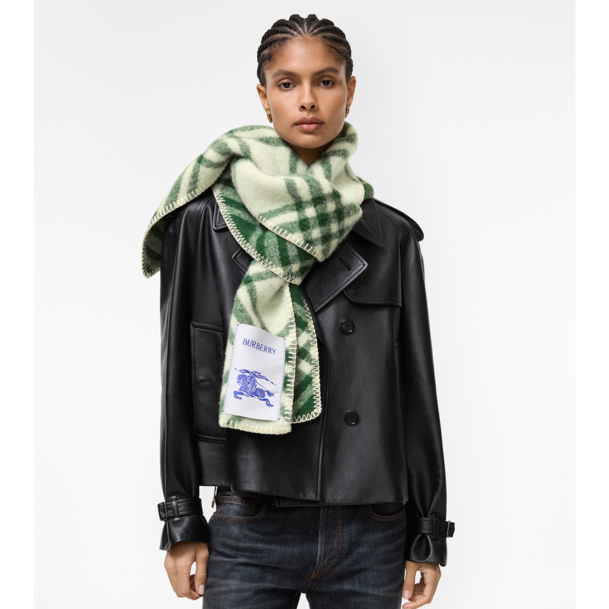  Check Wool Scarf