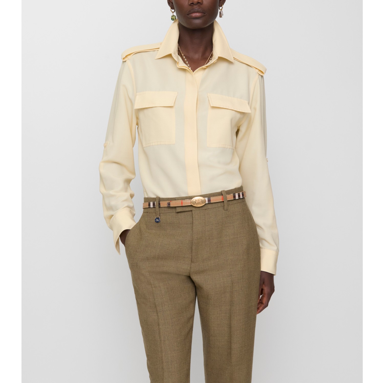 Thin Reversible Check Knight Stamp Belt​