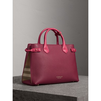 pink burberry tote