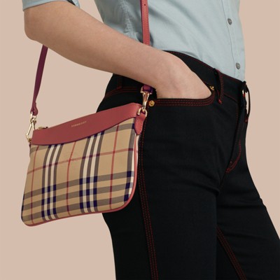 burberry horseferry check clutch bag