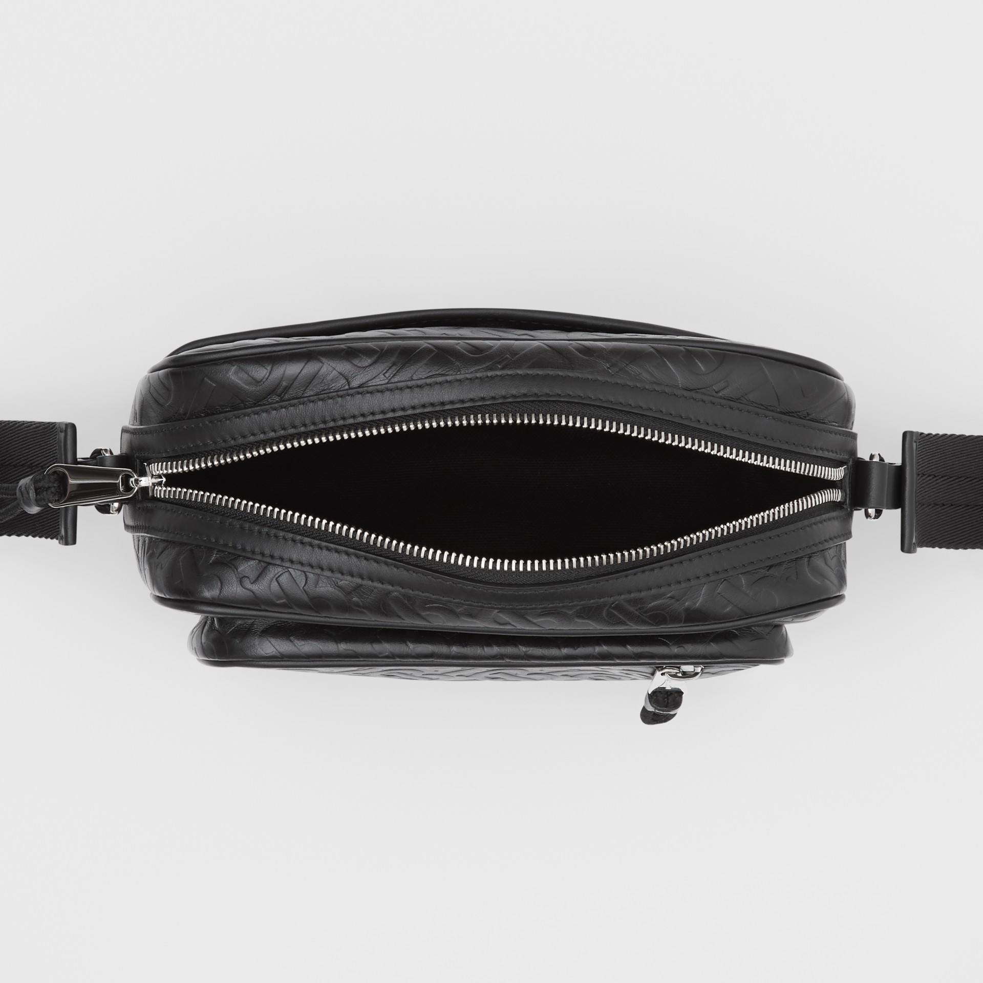 Burberry Black Monogram Leather Crossbody Bag | semashow.com