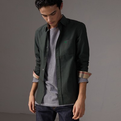 burberry green shirt