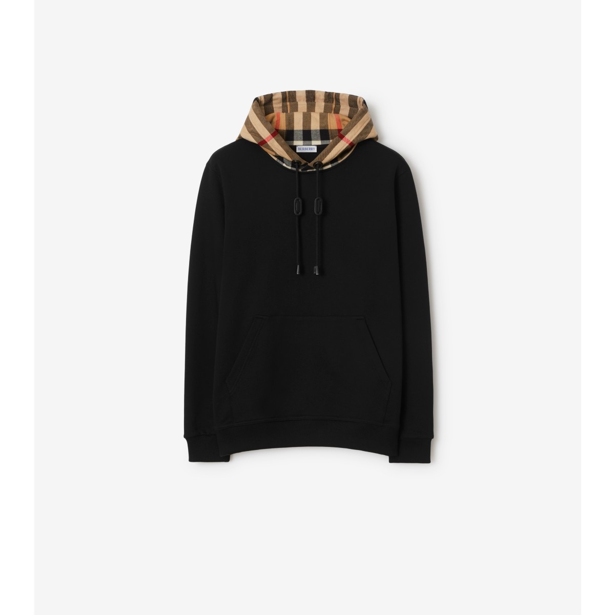  Check Hood Cotton Hoodie