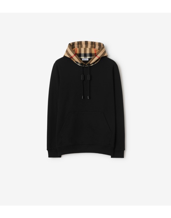 Check Hood Cotton Hoodie