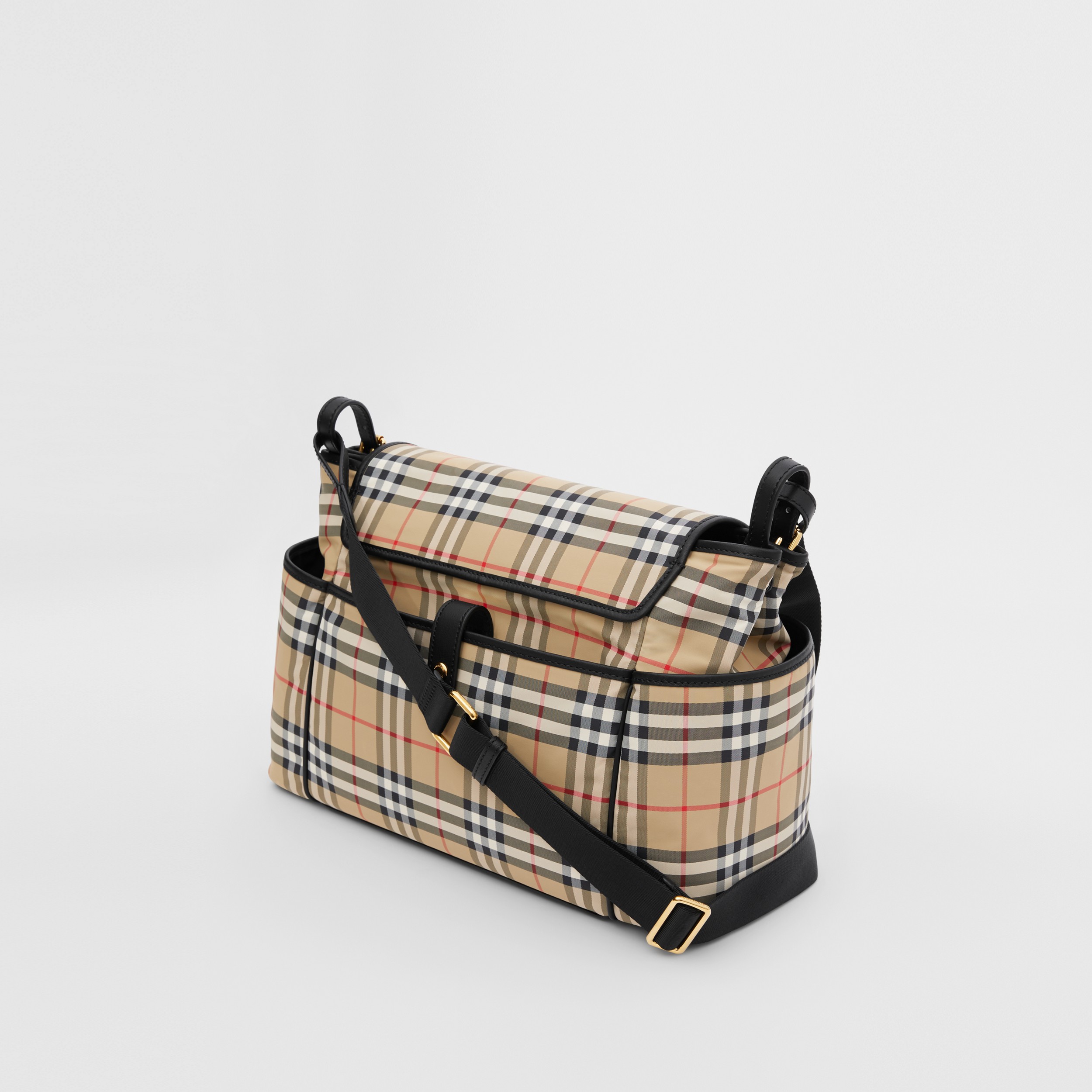 Vintage Check Nylon Baby Changing Bag in Archive Beige - Children | Burberry® Official - 3