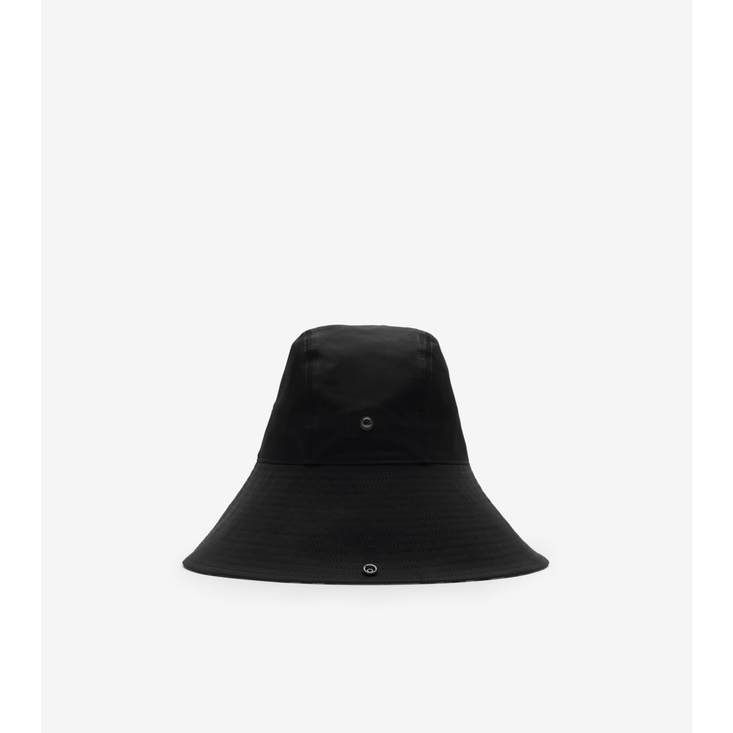 Cappello in gabardine con tesa Check