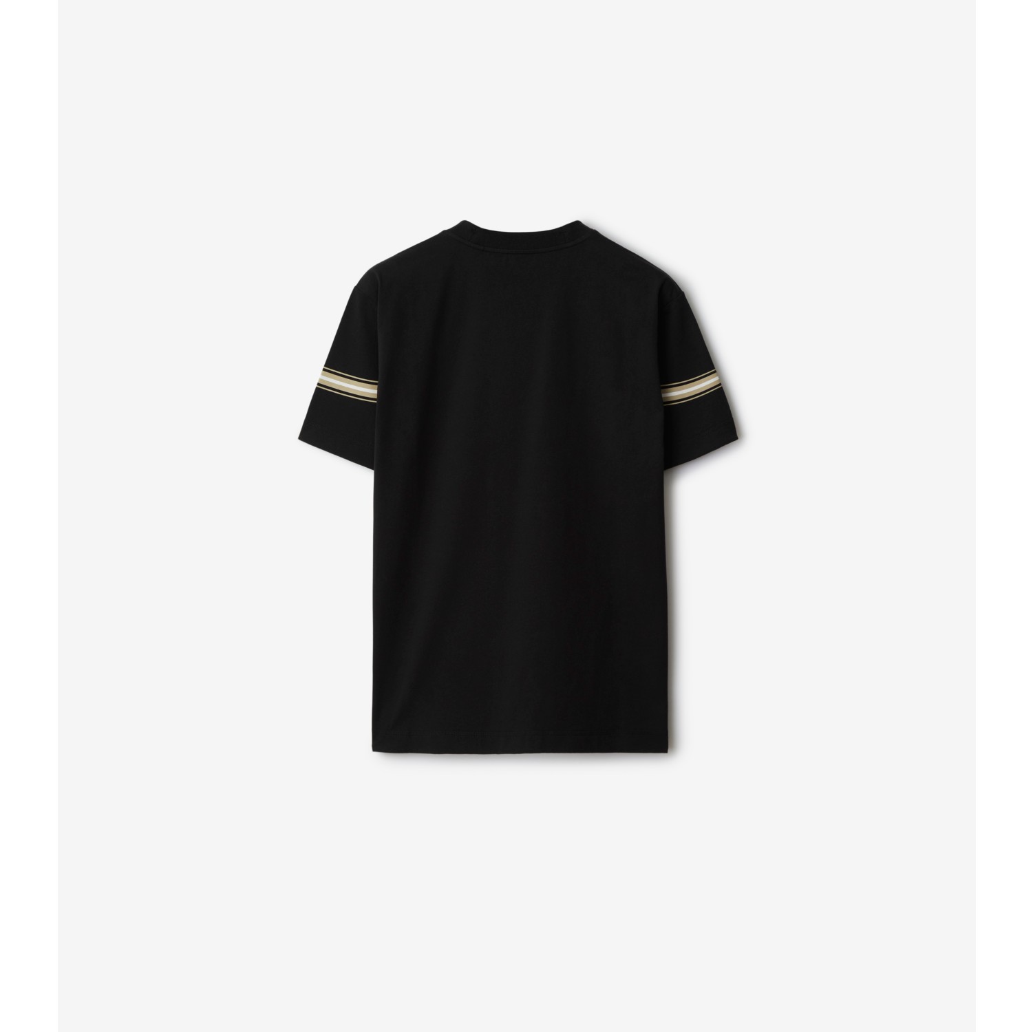 Striped Cotton T-shirt in Black - Men | Burberry® Official