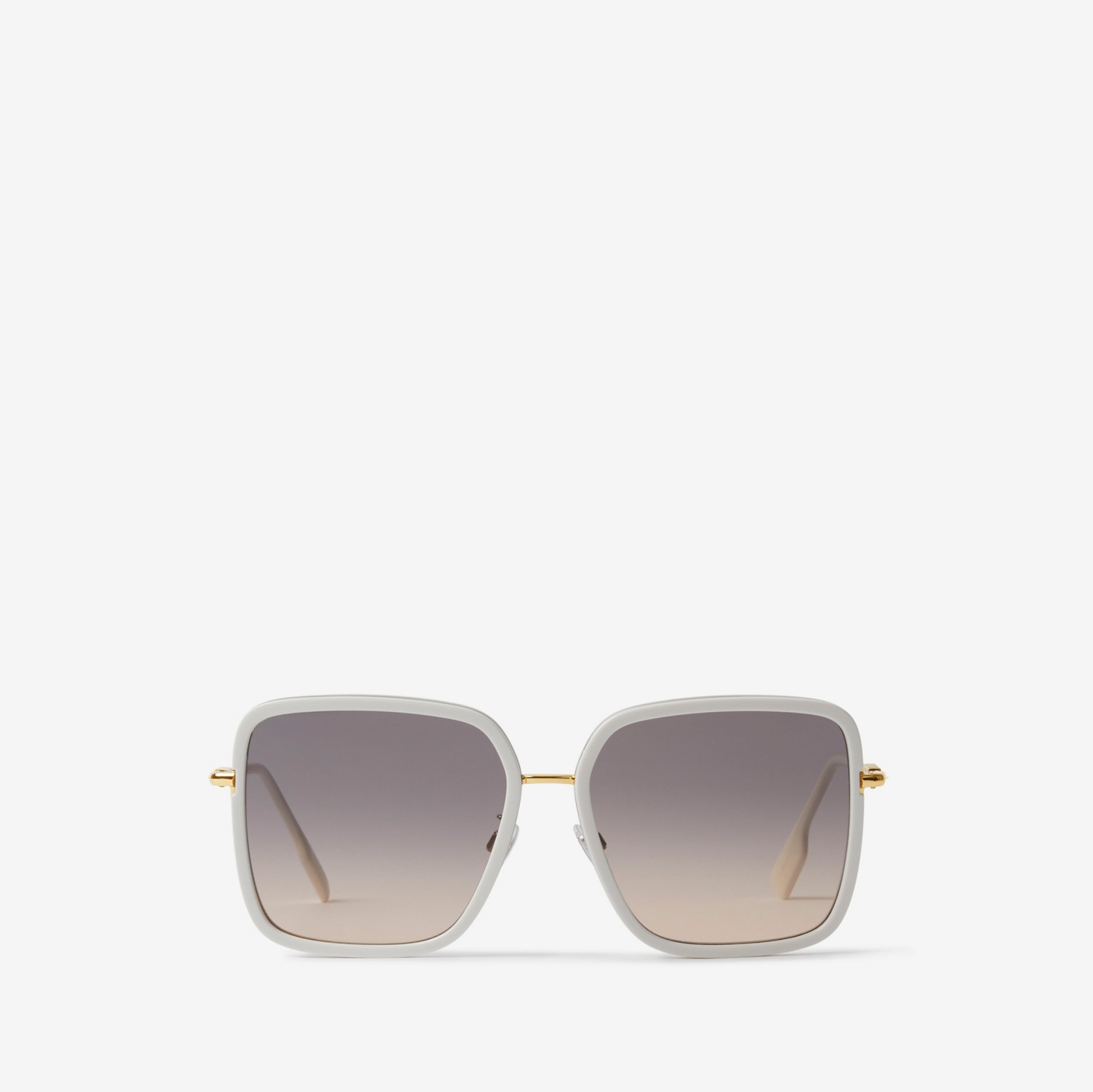 Oversized Square Frame Sunglasses in Ivory/light Gold - Women | Burberry® Official