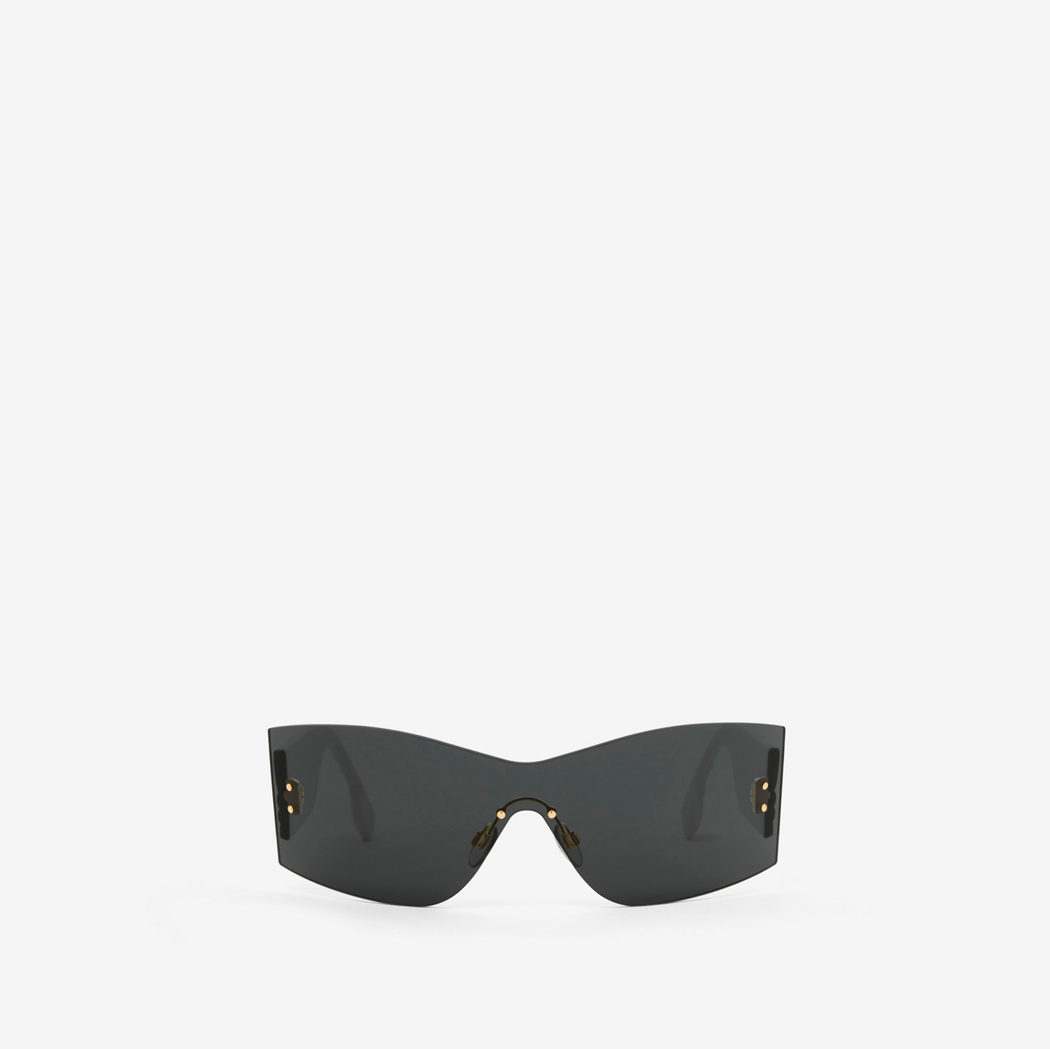 Rechteckige Shield-Sonnenbrille „Lola“ mit Monogrammmotiv (Weiß/dunkelgrau) - Damen | Burberry®