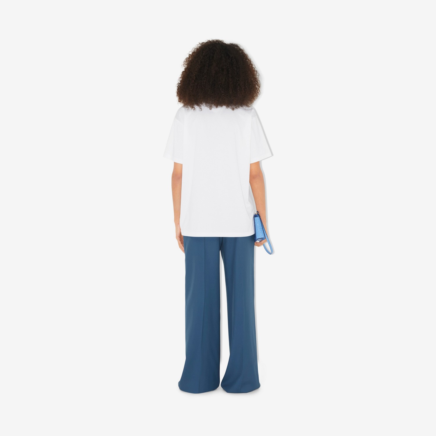 T-shirt oversize en coton avec logo (Blanc) - Femme | Site officiel Burberry®