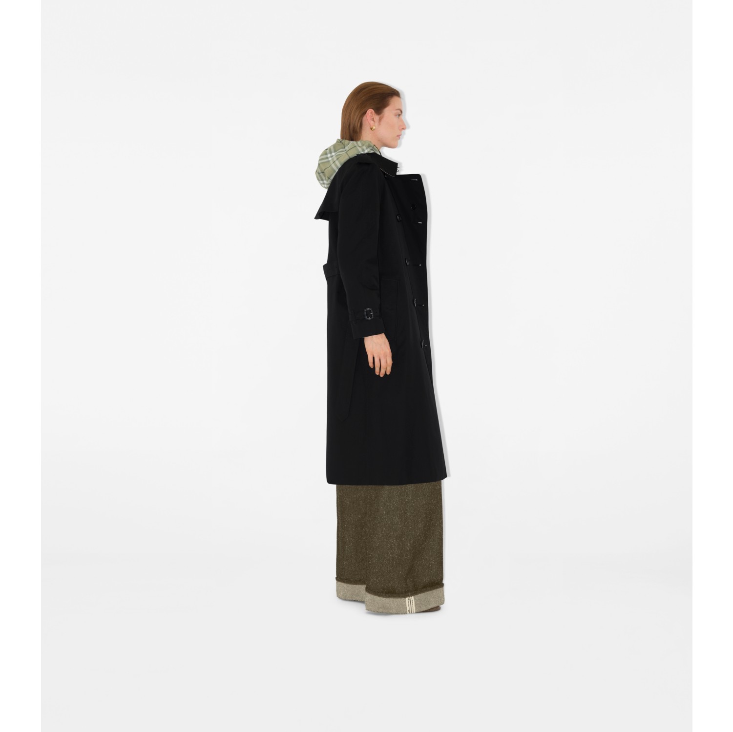 Long Waterloo Heritage Trench Coat in Black - Women, Cotton Gabardine | Burberry® Official