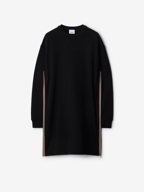 Burberry Cotton Sweater Dress In Black