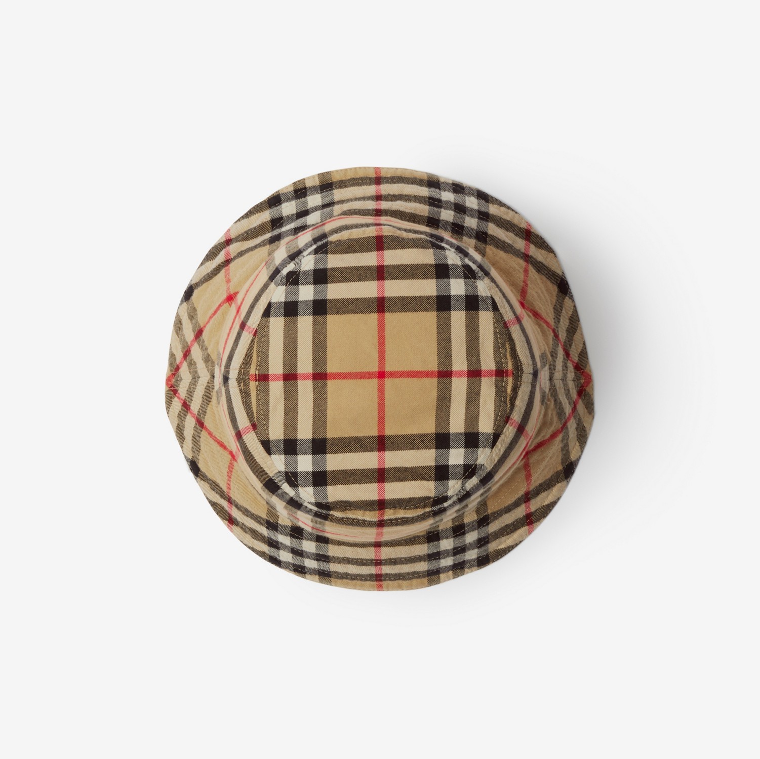 Chapéu Bucket de algodão Check (Bege Clássico) | Burberry® oficial
