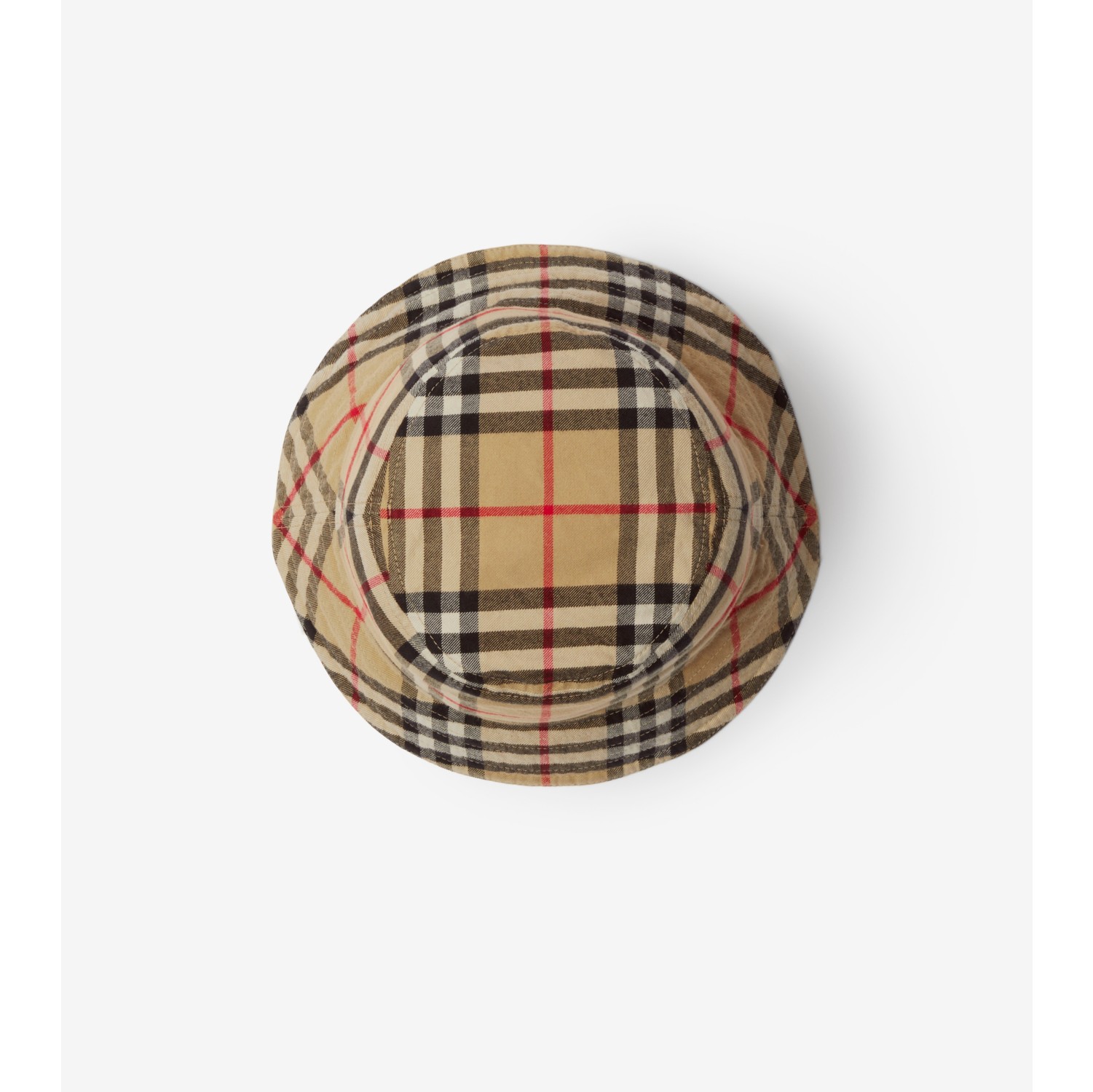 Sombrero de pesca en mezcla de algodón Check (Arena) - Hombre | Burberry®  oficial