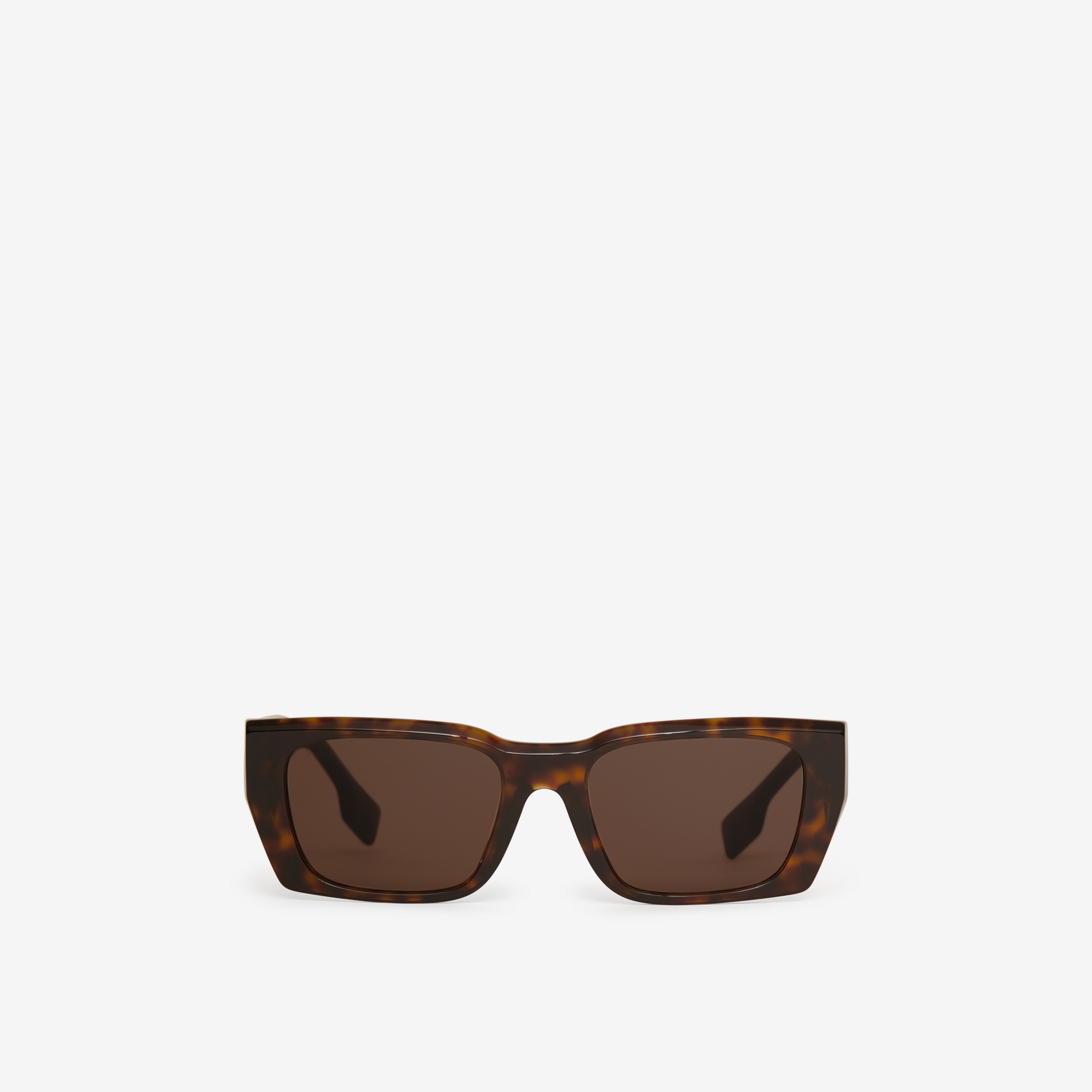 B Motif Rectangular Frame Sunglasses in Tortoiseshell - Women | Burberry® Official - 1