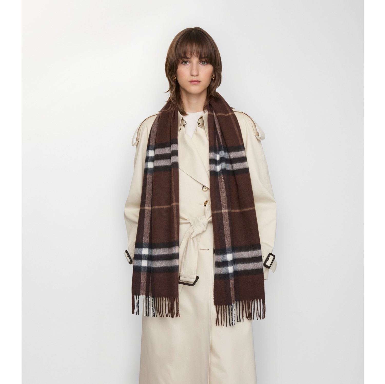 Check Cashmere Scarf