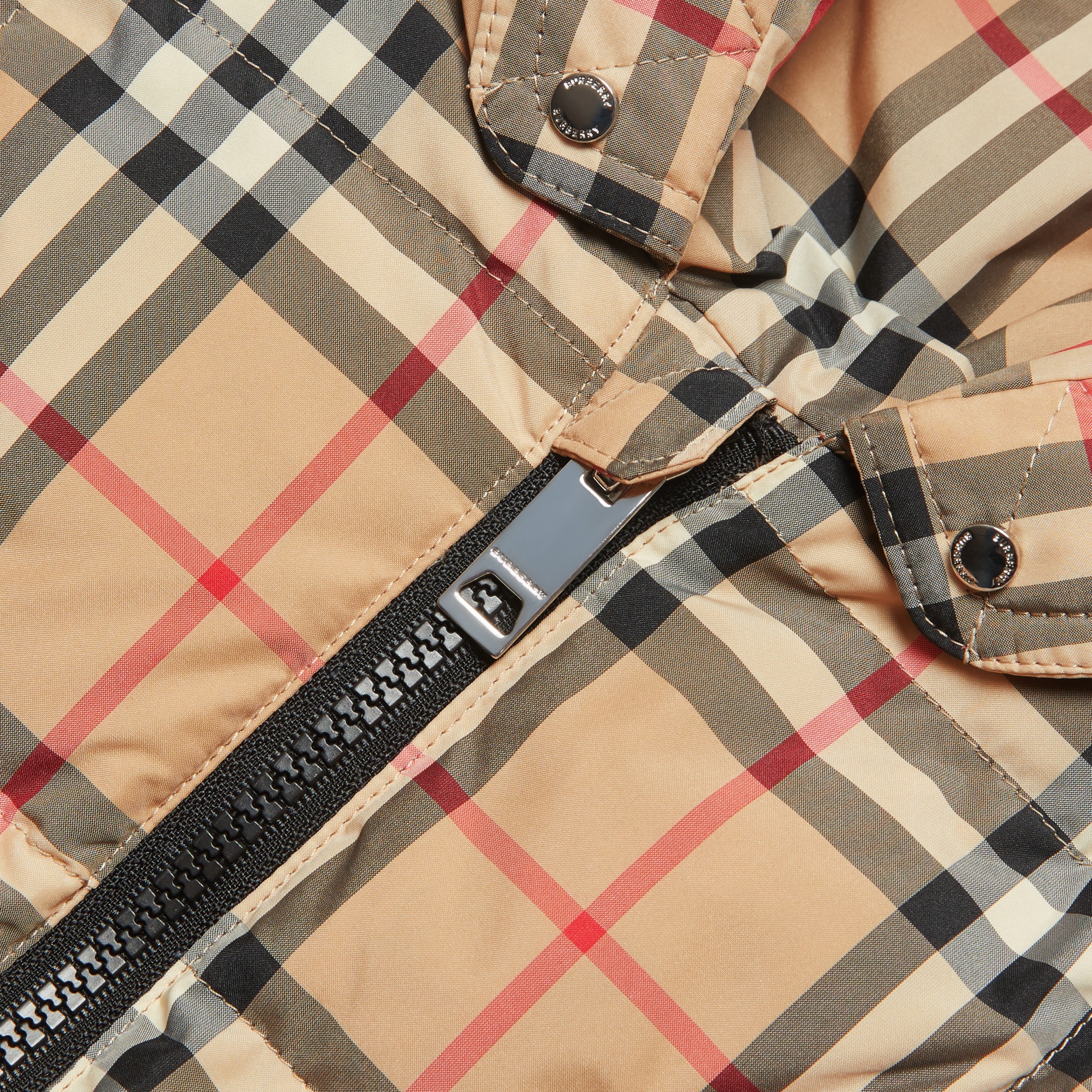 Vintage Check Down-filled Puffer Suit in Archive Beige - Children ...