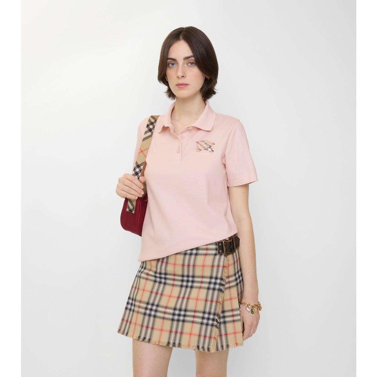  Check Knight Cotton Polo Shirt