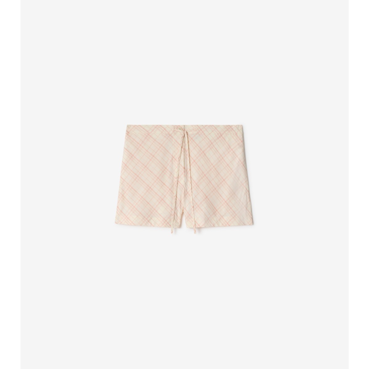 Burberry Check Cotton Pyjama Shorts In Neutral