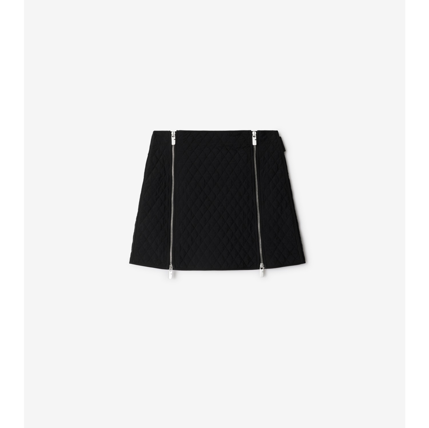 Quilted Nylon Mini Skirt