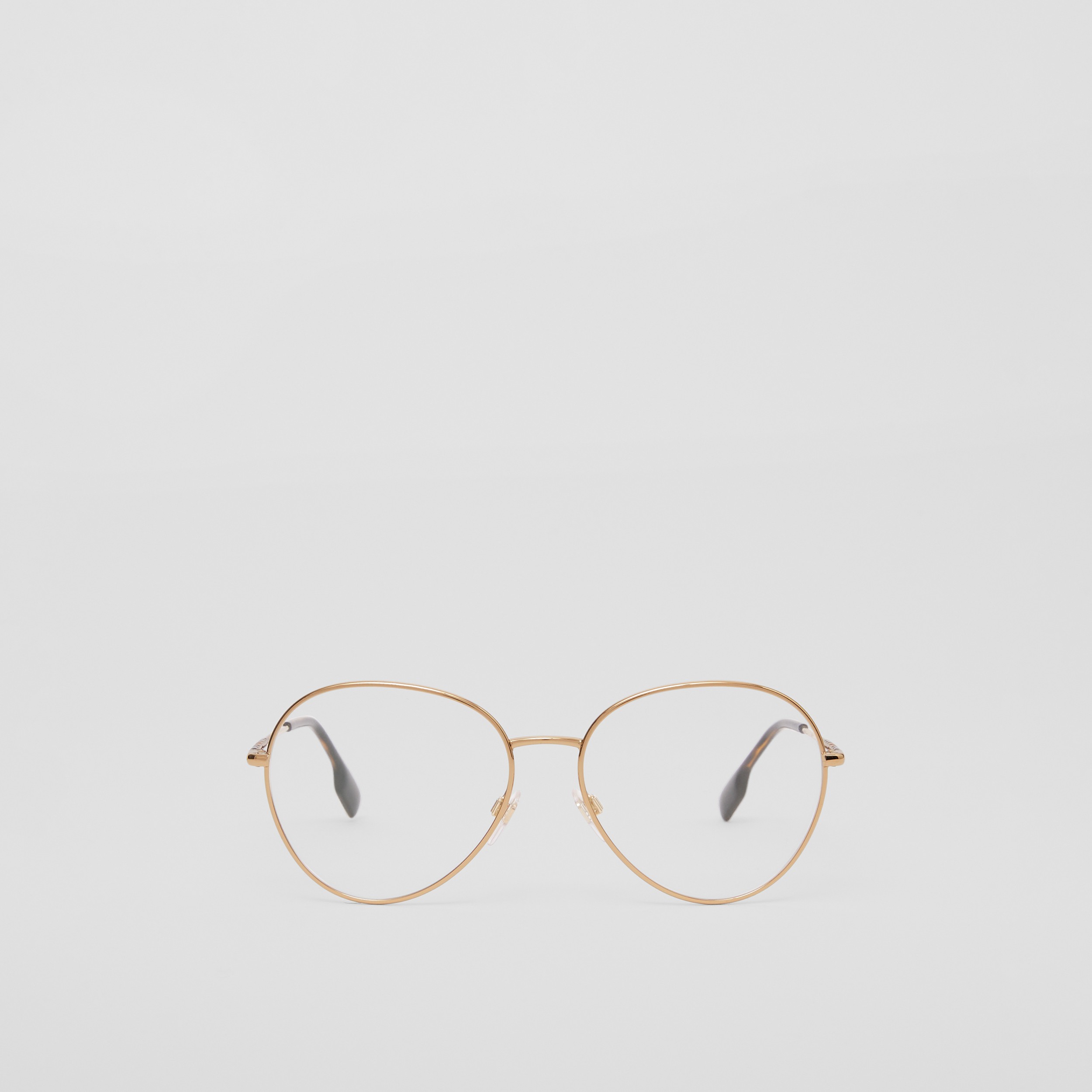 Nickelbrille mit Streifendetail (Schwarz) - Damen | Burberry® - 1